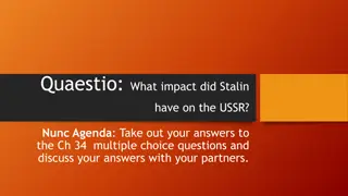 Impact of Stalin on the USSR: Totalitarianism, Five-Year Plans, and the Great Purge