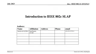 Introduction to IEEE 802c SLAP