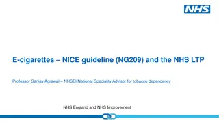 Guidance on E-cigarettes in Smoking Cessation Programs by NICE and NHS LTP