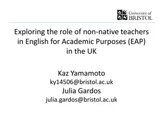 Exploring the Role of Non-Native Teachers in EAP in the UK