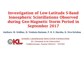 Investigation of Low-Latitude S-Band Ionospheric Scintillations during September 2017 Geo-Magnetic Storm