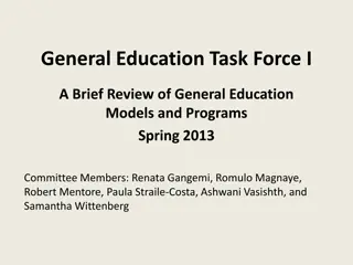 General Education Task Force I - Review and Recommendations