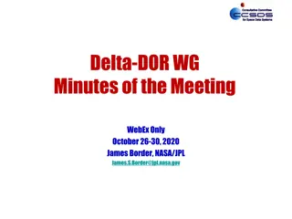 Delta-DOR Working Group Meeting Summary Oct 26-30, 2020