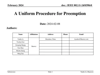 Uniform Procedure for Preemption in IEEE 802.11-24 Standard