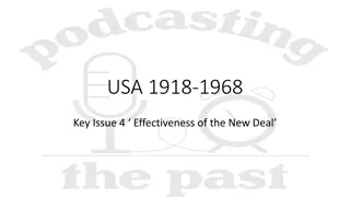 Effectiveness of the New Deal in Restoring Confidence and Addressing Economic Problems