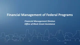 Financial Management of Federal Programs Overview