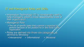 Managerial Roles and Skills in Information Technology (IT)