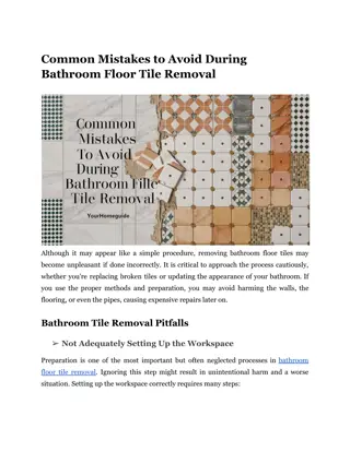 Common Mistakes to Avoid During Bathroom Floor Tile Removal