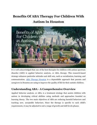 Benefits Of ABA Therapy For Children With Autism In Houston