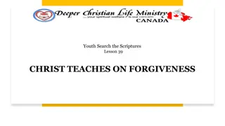 Lessons on Forgiveness: Youth Search the Scriptures - Christ's Teachings