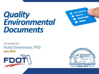 Efficient Development of Quality Environmental Documents