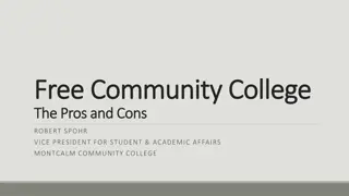 Free Community College Proposal and Implementation Plan