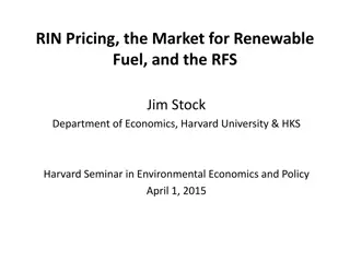 RIN Pricing, Market Dynamics, and Policy Issues in Renewable Fuel Sector