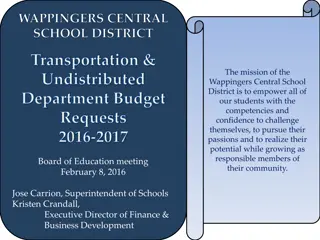 Wappingers Central School District Transportation Budget Analysis 2016-2017