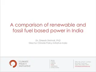 Comparative Analysis of Renewable vs. Fossil Fuel Power in India