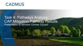 Vermont Climate Council CAP Mitigation Pathway Analysis Results Presentation