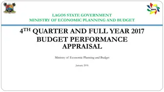 Lagos State Government Ministry of Economic Planning and Budget 2017 Budget Performance Appraisal