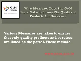 What Measures Does The GeM Portal Take to Ensure The Quality of Products And Ser