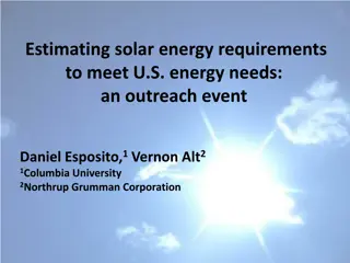 Exploring Solar Energy to Meet U.S. Energy Needs