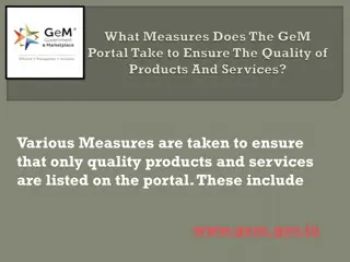 What Measures Does The GeM Portal Take to Ensure The Quality of Products