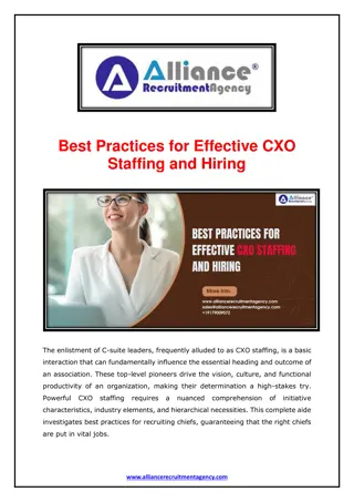 Best Practices for Effective CXO Staffing and Hiring