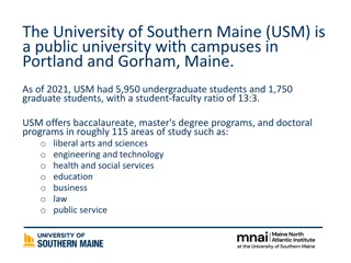 University of Southern Maine - Engaging in Arctic Studies and Collaborations