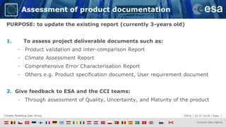 Assessment of Product Documentation for Climate Modelling User Group