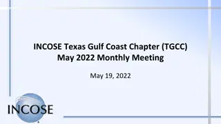 INCOSE Texas Gulf Coast Chapter (TGCC) May 2022 Monthly Meeting Highlights