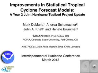 Improvements in Statistical Tropical Cyclone Forecast Models Update