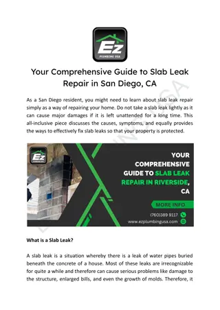 Your Comprehensive Guide to Slab Leak Repair in Riverside, CA