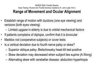 Techniques in Ocular Examination for Gaze and Visual Fixation