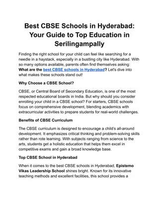 Best CBSE Schools in Hyderabad_ Your Guide to Top Education in Serilingampally