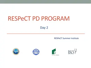 RESPeCTPD Summer Institute Day 2: Lessons Analysis and Working Norms