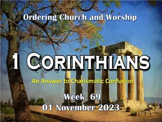 Understanding Proper Function of Spiritual Gifts in 1 Corinthians