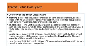 British Class System and Migration to Former Colonies