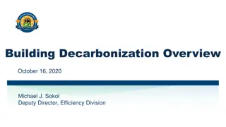 California Building Decarbonization Initiatives Overview