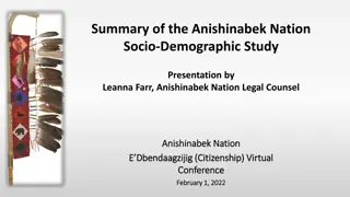 Insights from Anishinabek Nation Socio-Demographic Study Presentation