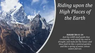 High Places of the Earth: Encouragement and Guidance