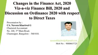 Changes in Direct Taxes under Finance Act 2020