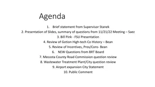 Comprehensive Meeting Agenda and Ren Zone Project Details