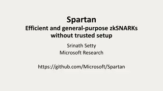 Efficient zkSNARKs Without Trusted Setup: Spartan Overview