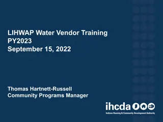 LIHWAP Water Vendor Training Program Overview