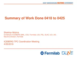 Neutrino Division Work Summary: 0418-0425