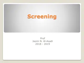 Disease Screening and Prevention in Medicine