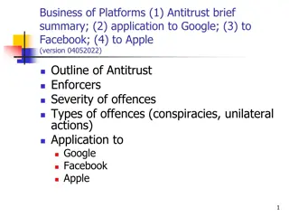 Antitrust Overview and Application to Big Tech Companies