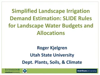 Simplified Landscape Irrigation Demand Estimation: SLIDE Rules for Water Budgets