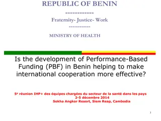 Performance-Based Funding (PBF) in Benin: Enhancing International Cooperation