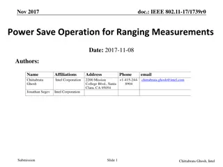 IEEE 802.11-17/1739r0 Power Save Operation for Ranging Measurements