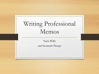 Effective Guidelines for Writing Professional Memos