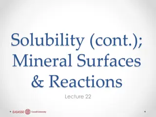 Understanding Solubility and Mineral Reactions in Geology